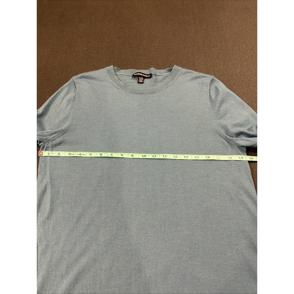 Katherine Barclay Extra Fine Merino Wool Long Sleeve‎ Pull Over Sweater Blue XL - Picture 4 of 5